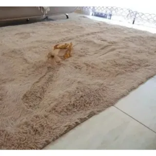 Tapete Anti Derrapante Colorido Macio para Sala e Quarto - Felpudo Peludo 1,00x1,40 - Rosê Liso