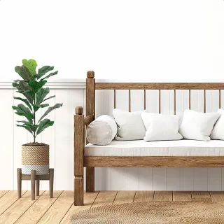 Real Toque Planta Artificial Fícus Lyrata - Decoração Natural - Único