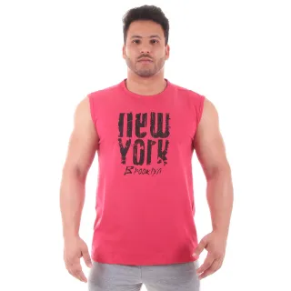 Estampada Camiseta Regata Masculina Verão Casual - BRANCO 2