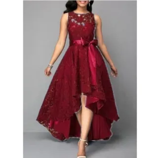 Plus Size Vestido Longo Feminino Renda Formatura/Festa Noturna/Coquetel/Casamento/Dama de Honra - XXXXL