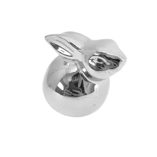 Cerâmica Brilhante Coelho Páscoa - Rosa