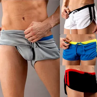 Shorts Esportivos Masculinos Verão Secagem Rápida Confortável - Azul.