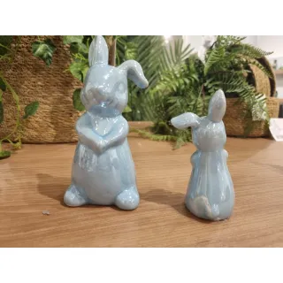 Porcelana Coelho Ornamento Estatueta Decorativo - Pequeno - Branco