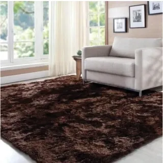 Tapete Anti Derrapante Colorido Macio para Sala e Quarto - Felpudo Peludo 1,00x1,40 - Rosê Liso