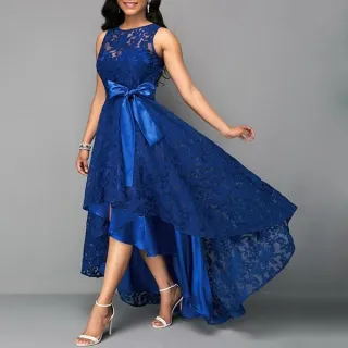 Plus Size Vestido Longo Feminino Renda Formatura/Festa Noturna/Coquetel/Casamento/Dama de Honra - XXXXL