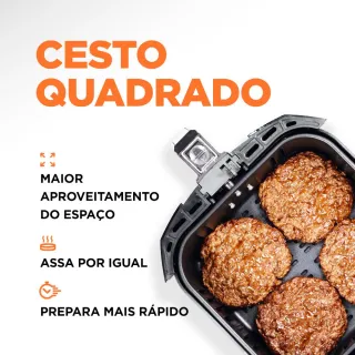 Air Fryer Grand Family Inox 5L 1900W - Fritadeira elétrica sem óleo - 110V
