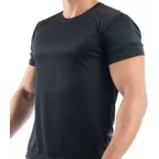 Camisa Masculina Dry Fit Malha Fria Manga Curta - Roupas Fitness Masculinas - Azul Escuro