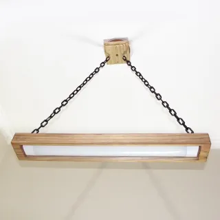 Pendente Lustre Rústico Led Madeira 20w - Único