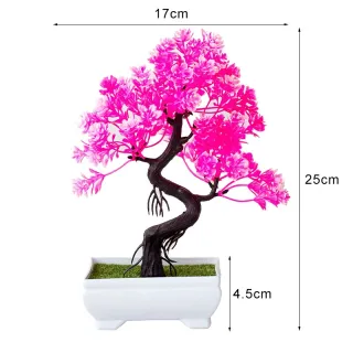 Decoração de casa com vaso de Bonsai artificial - 03-25 * 17 cm