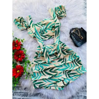 Conjunto Salopete Feminino Com Short Saia Bojo S01 - Estampa04