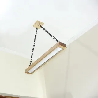 Pendente Lustre Rústico Led Madeira 20w - Único