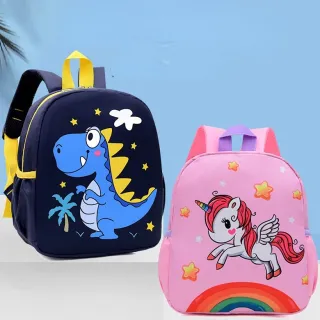 Transfronteiriça Mochila de Dinossauro para Crianças de 1-6 Anos - Dinossauro Rosa