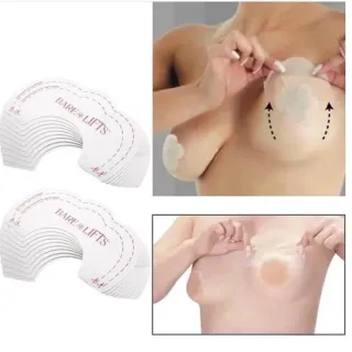 Bare lifts: Sutiã adesivo invisível 10 pçs, levanta peito e soutien - INCOLOR