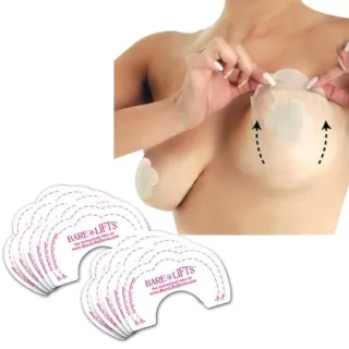 Bare lifts: Sutiã adesivo invisível 10 pçs, levanta peito e soutien - INCOLOR