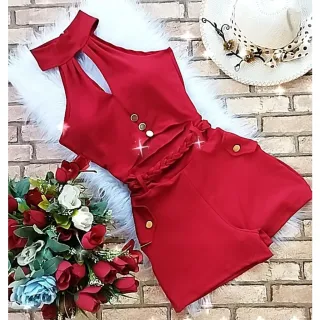 Macaquinho Feminino Justo Malha Bojo Modeladora M08 - Rose