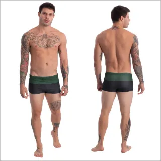 Sungas Adulto Larga Estampada Praia Piscina Boxer Lycra - Azul