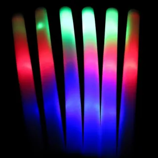 Festa Neon Bastão Led Luminoso Espuma 48cm - 3 Funções Brilhante - Único