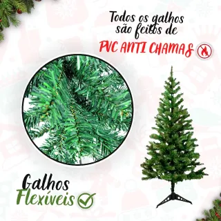 Enfeite Natalino Grande Cheia Interior Arvore Natal 120cm - Único