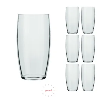 Conjunto Transparente de 6 Copos Oca Vidro 300ml Nadir Água - Único