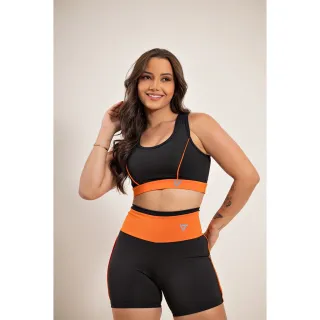 Conjunto ciclista feminino fitness (short e top) para academia - Azul