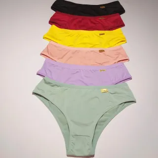 Conjunto de 5 Calcinhas Lingerie Tangão em Microfibra Confortável (CORES SORTIDAS)