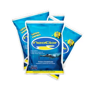 Pastilhas de Cloro Neoclor Premium: Kit com 5 Tabletes para Piscinas - Único