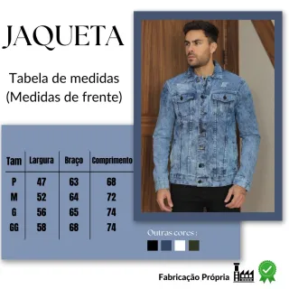 Versátil Casual Coloridas Fit Masculina Sarja Jeans Jaqueta - Média Destroyed