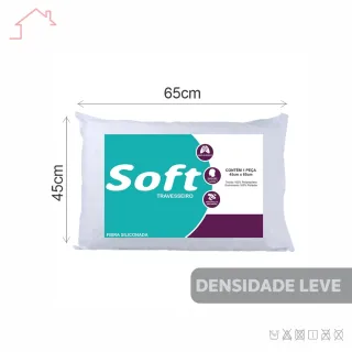 Travesseiro Soft Antialérgico Kit 2 Und - Branco