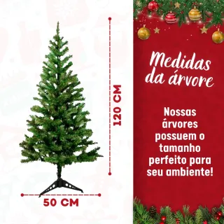 Enfeite Natalino Grande Cheia Interior Arvore Natal 120cm - Único