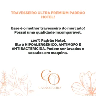 Travesseiros Antialérgicos Luxo Padrão Hotel Alta Qualidade - Único
