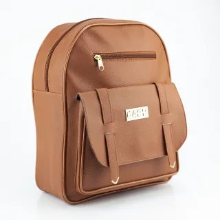 Chaveiro Pompom Detalhado para Mochilinha Feminina de Costas - Creme