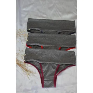 Modeladora Calcinha Seca Barriga Cós Alto Feminina Kit 10 Microfibra Mescla - Variadas