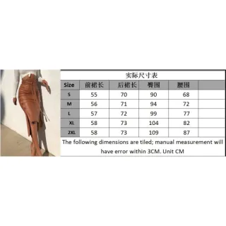 Saia Slim PU - Couro Europeu e Americano, Longa Outono/Inverno - Preto