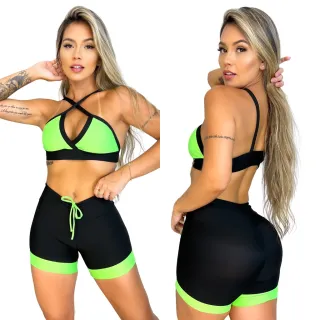 Roupa de Ginástica Conjunto Fitness Tik Tok - 128-CST-LILÁS***