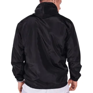 Jaqueta Masculina Corta Vento Preto Impermeável com Capuz - Preto