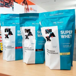 Max Titanium Whey Super Refil Hipercalórico 900g - Chocolate