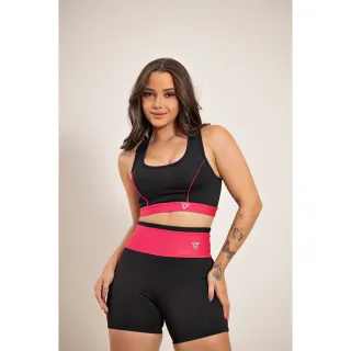Conjunto ciclista feminino fitness (short e top) para academia - Azul
