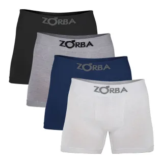 Zorba Algodão Boxer Cuecas sem Costura Kit 4 - sortidas