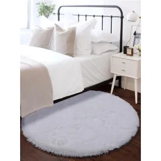 Tapete Felpudo Grande Redondo Branco - Vários tamanhos 1,2M, 0,8M e 0,6M - 60x60