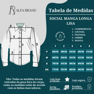 Masculina Lisa Camisa Social - Azul Céu