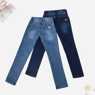 Moda Infantil: Calça Jeans Skinny Menina Juvenil 2-16 Anos - JEANS ESCURO