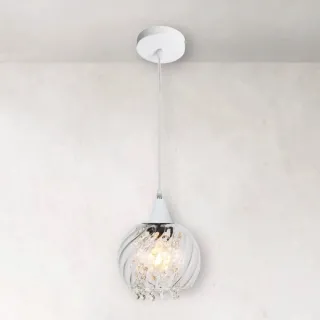 Pendente Lustre Elisabeth Taschibra Rigato Transparente Bivolt E27 - Ouro