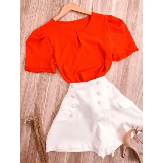 Princesa Luna Blusa Manga Curta - Preto