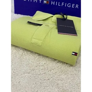 Promoção Tommy Masculina - Camisa Polo de Algodão Piquet para Homens - Verde