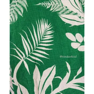 Estampada pantalona Leonora calça - MOSTARDA FUNDO BEGE