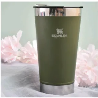 Caneca Inox Beer Cup com Tampa e Abridor - Copo Térmico de 473ml para Cerveja e Café - Amarelo