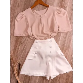 Princesa Luna Blusa Manga Curta - Preto