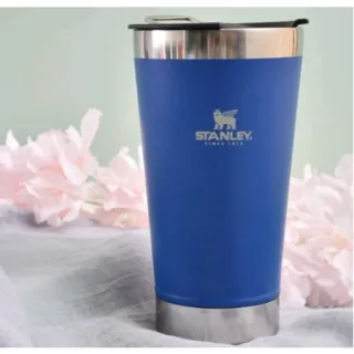 Caneca Inox Beer Cup com Tampa e Abridor - Copo Térmico de 473ml para Cerveja e Café - Amarelo