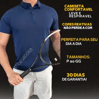 Camisa Dry Masculina Gola Polo - Várias Cores - Azul Marinho