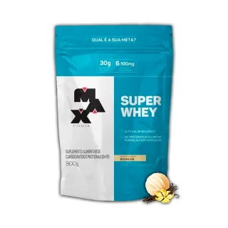 Max Titanium Whey Super Refil Hipercalórico 900g - Chocolate